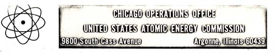 Chicago Operations Office United States Atomic Energy Commission